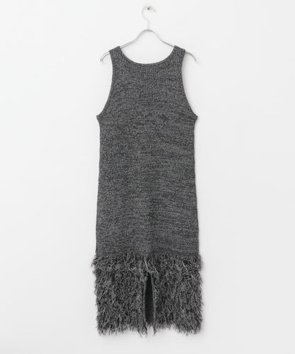 流蘇針織連衣裙