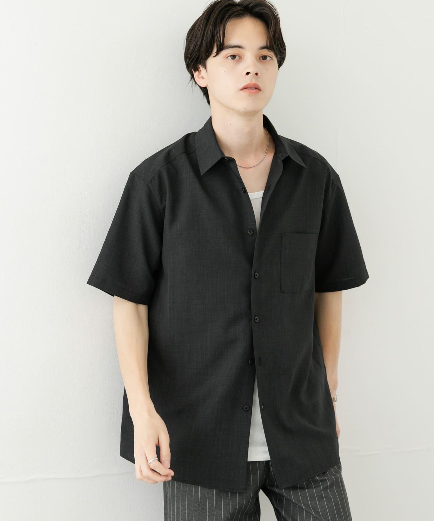 可搭配套裝 速幹 常規領短袖襯衫II