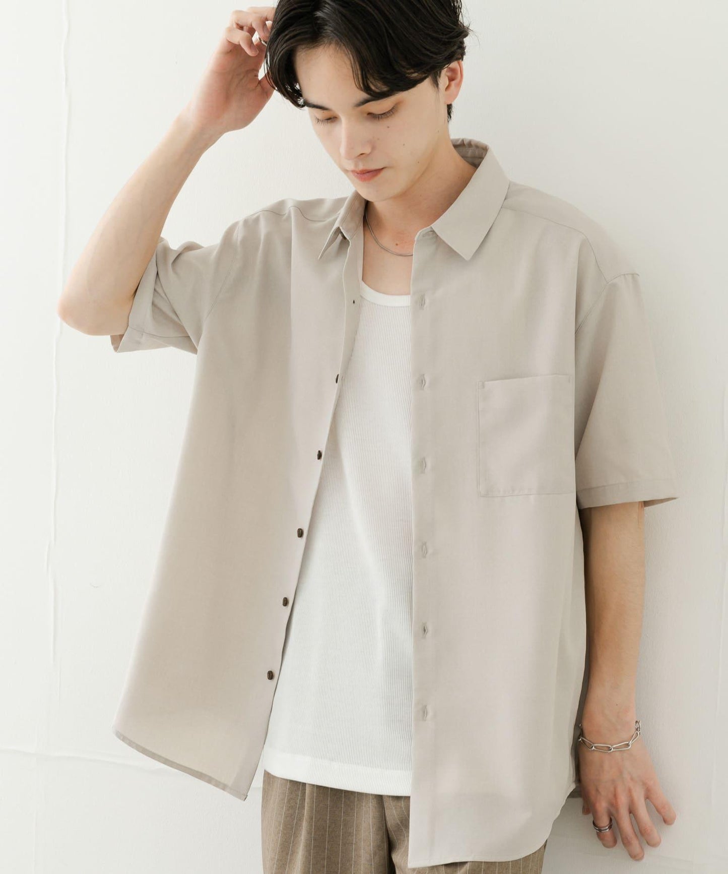 可搭配套裝 速幹 常規領短袖襯衫II