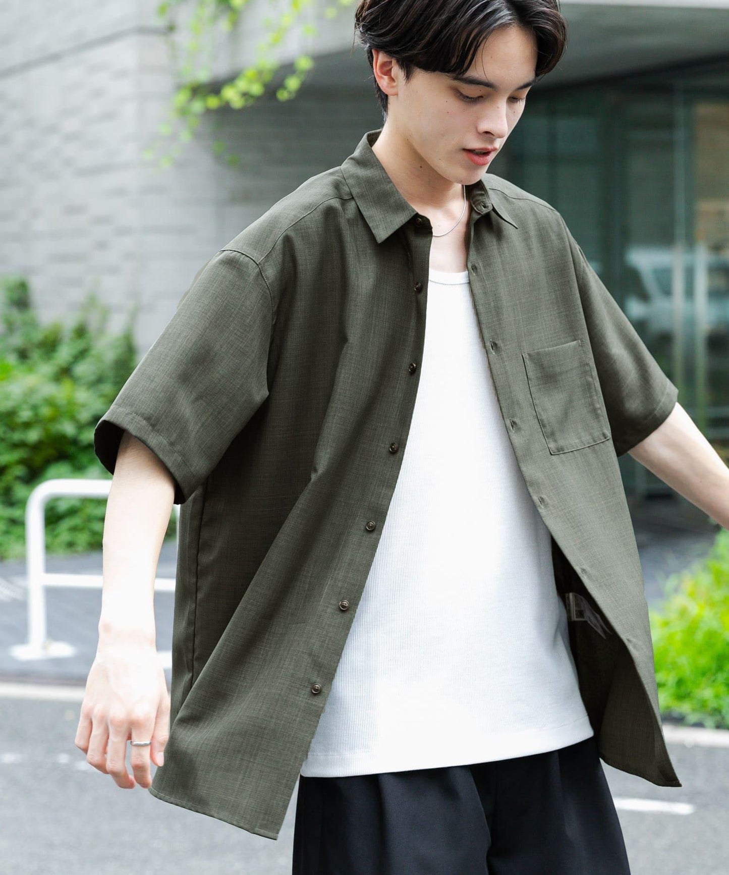 可搭配套裝 速幹 常規領短袖襯衫II