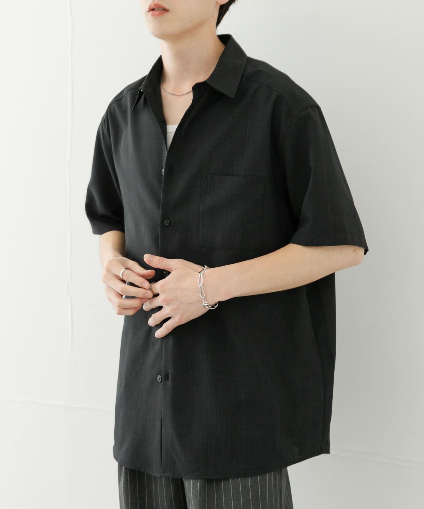 可搭配套裝 速幹 常規領短袖襯衫II