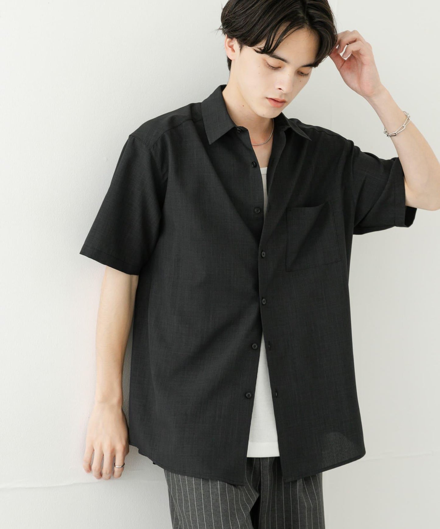 可搭配套裝 速幹 常規領短袖襯衫II