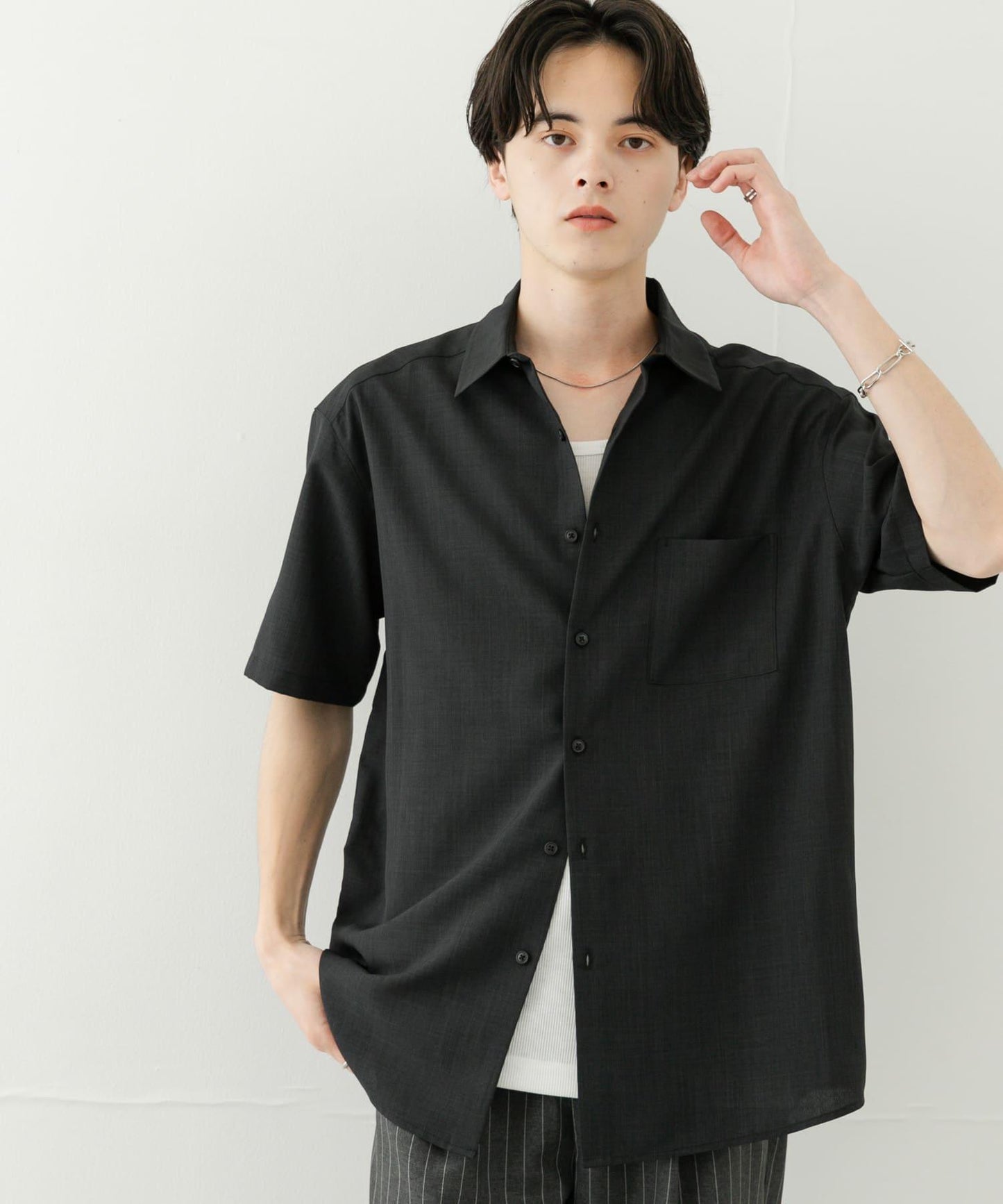 可搭配套裝 速幹 常規領短袖襯衫II