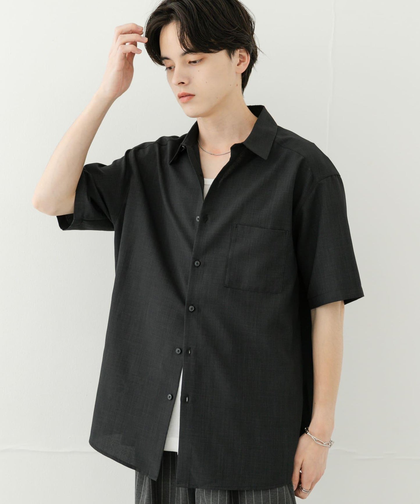 可搭配套裝 速幹 常規領短袖襯衫II