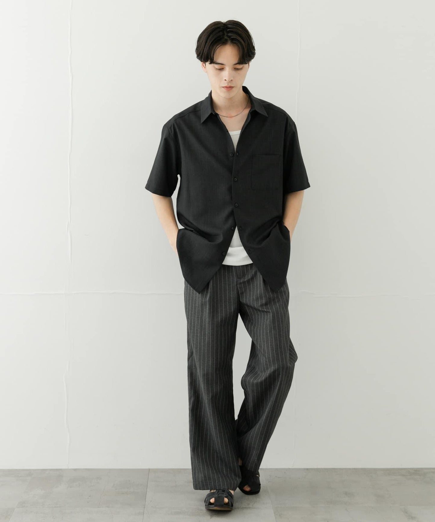 可搭配套裝 速幹 常規領短袖襯衫II