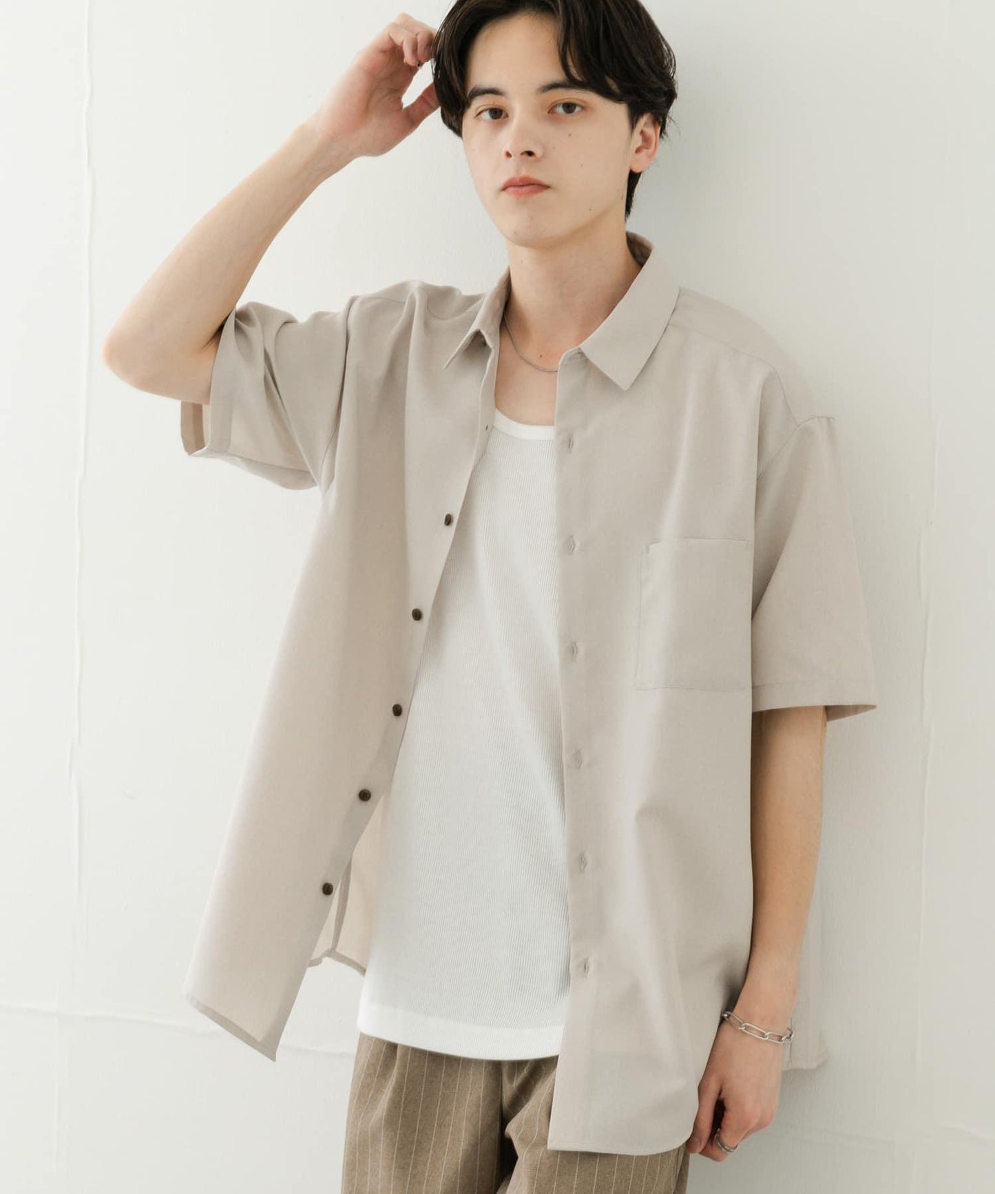 可搭配套裝 速幹 常規領短袖襯衫II