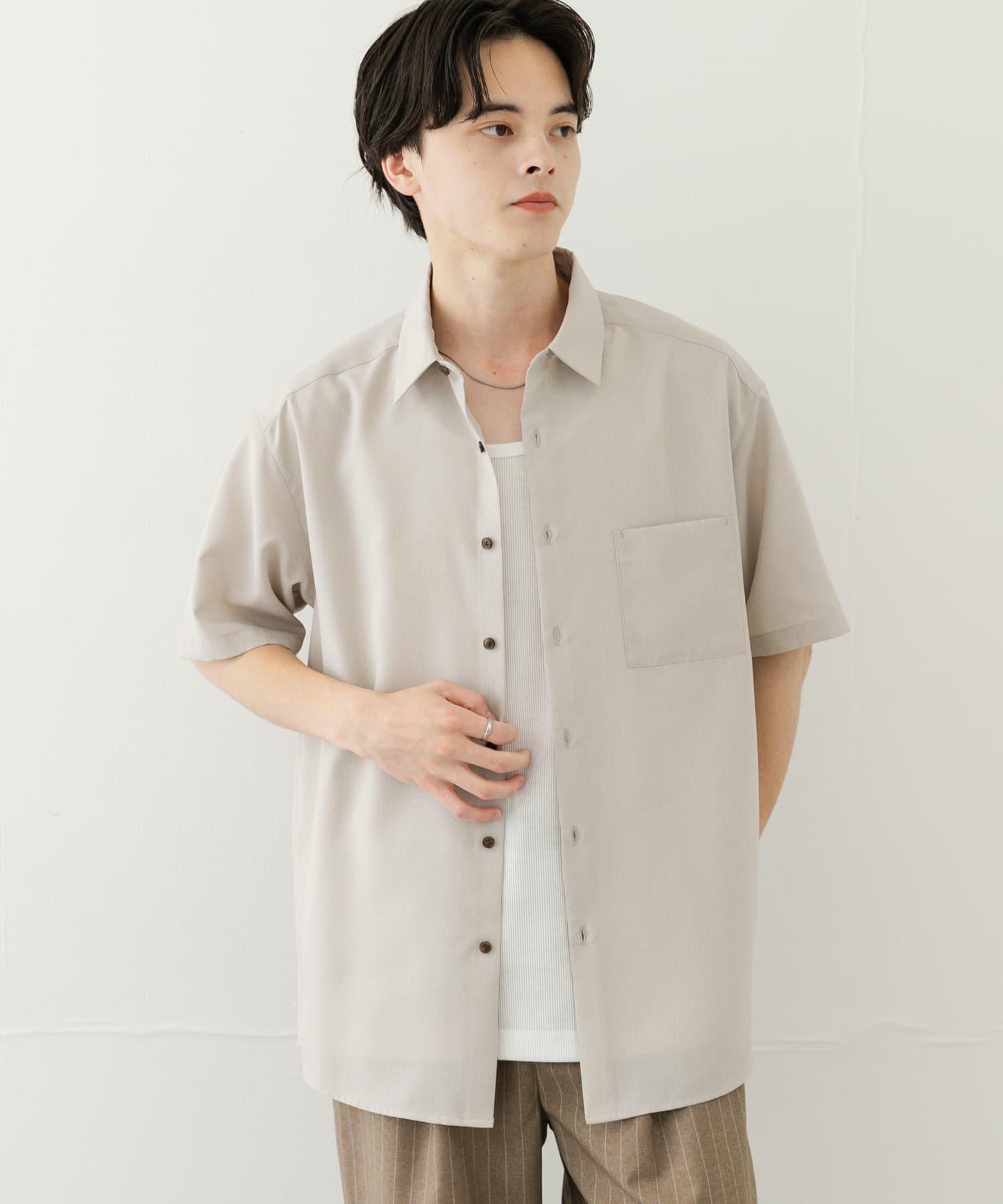 可搭配套裝 速幹 常規領短袖襯衫II