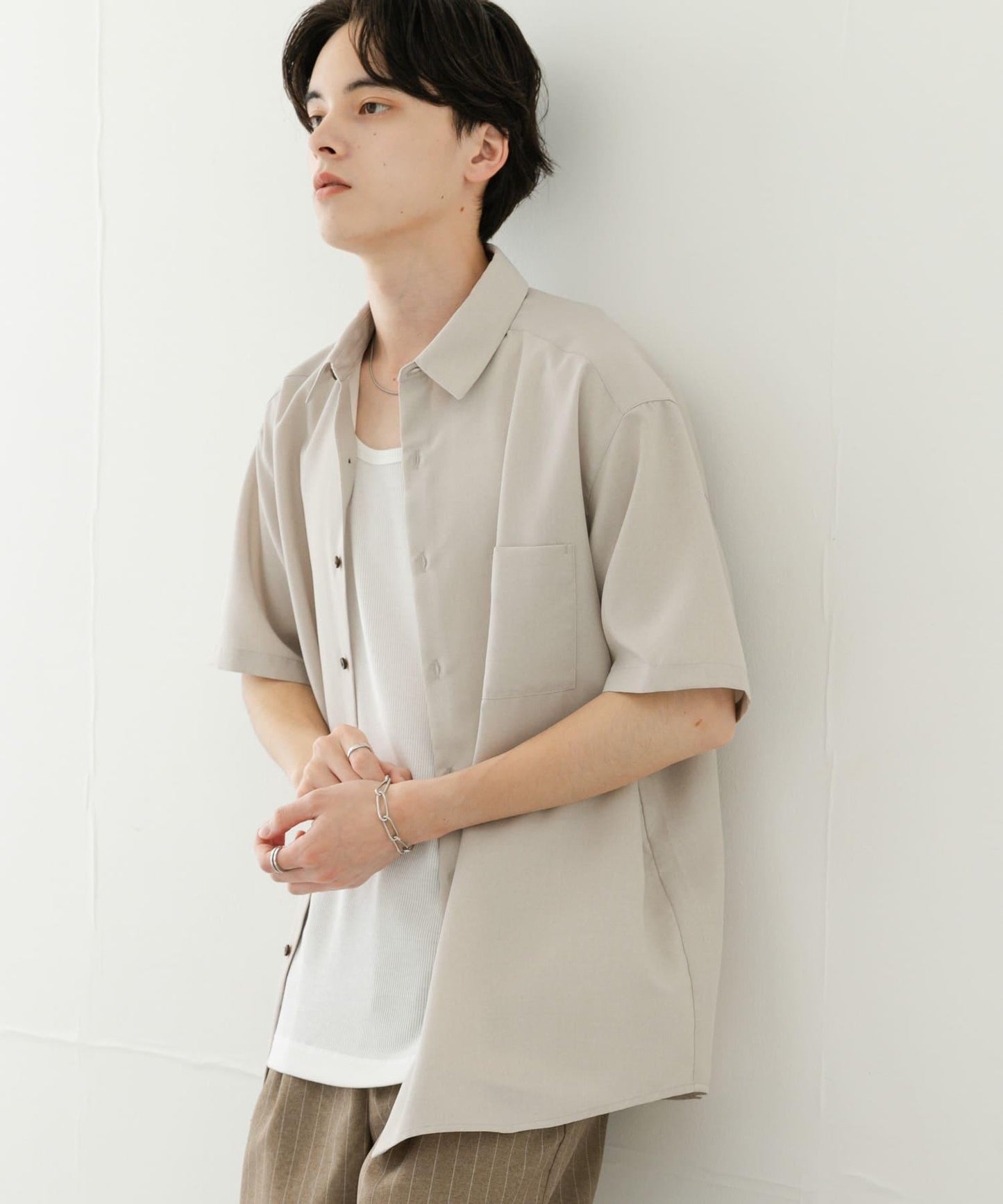 可搭配套裝 速幹 常規領短袖襯衫II