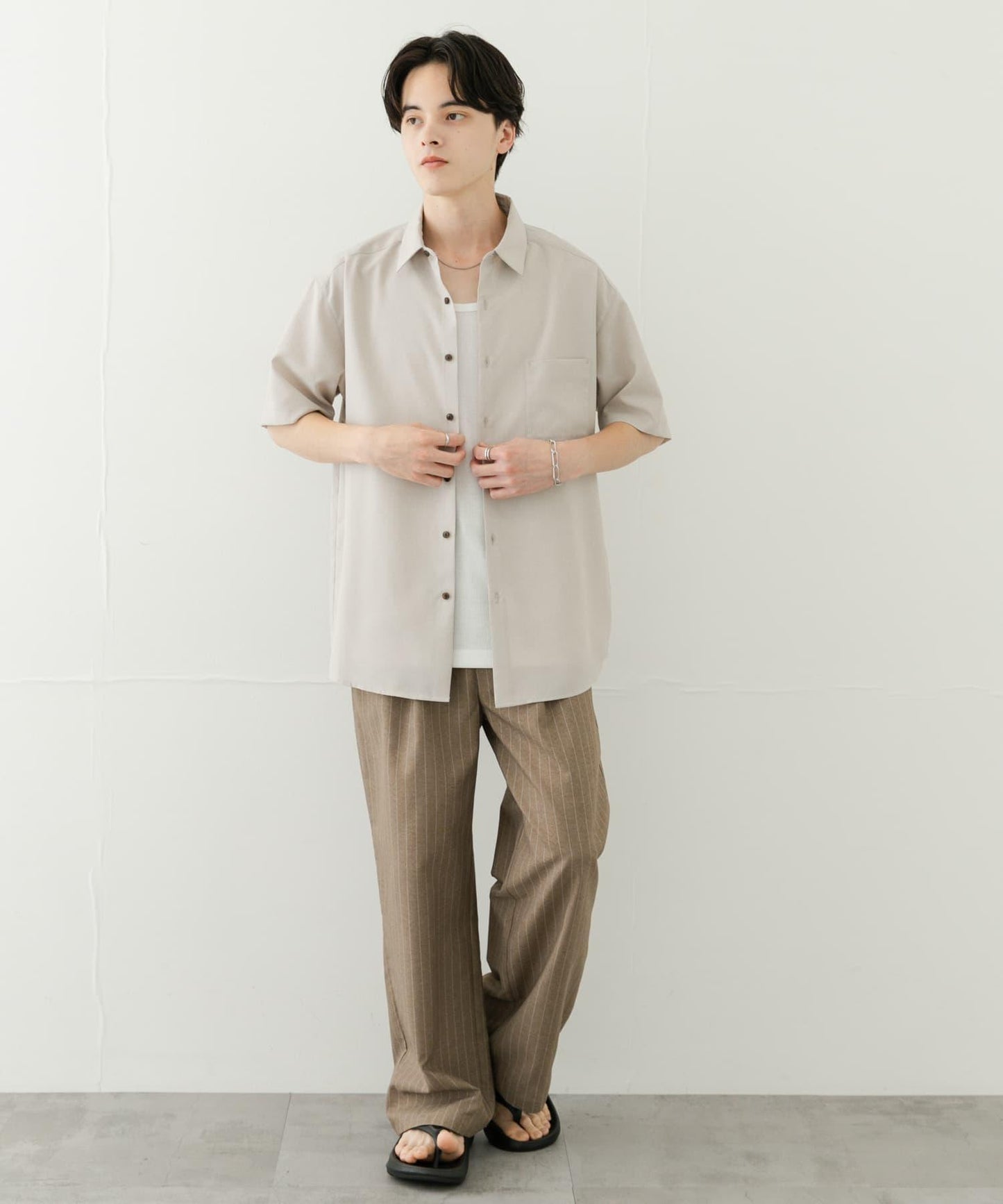 可搭配套裝 速幹 常規領短袖襯衫II