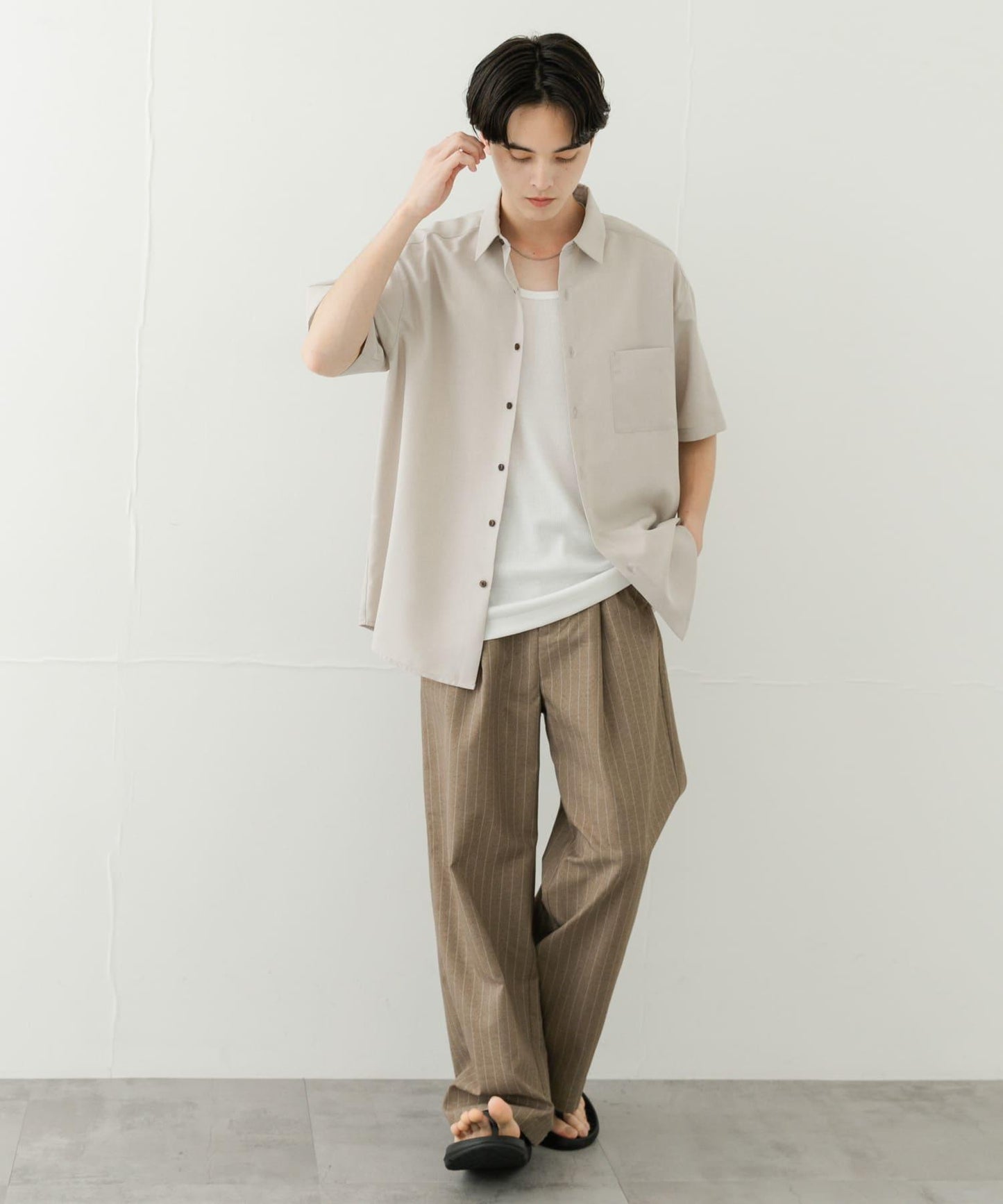 可搭配套裝 速幹 常規領短袖襯衫II