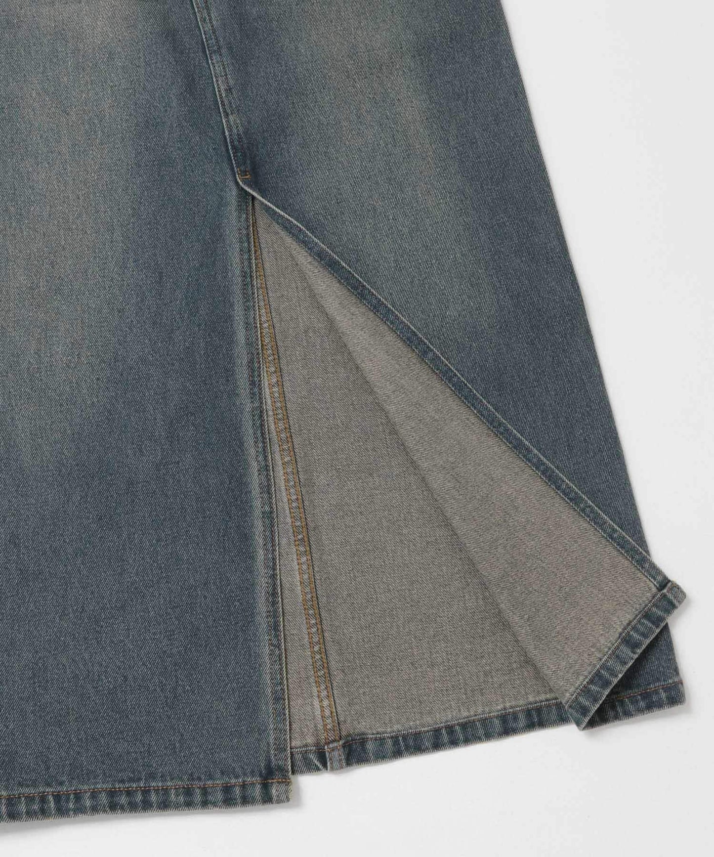 不對稱腰帶牛仔半身裙