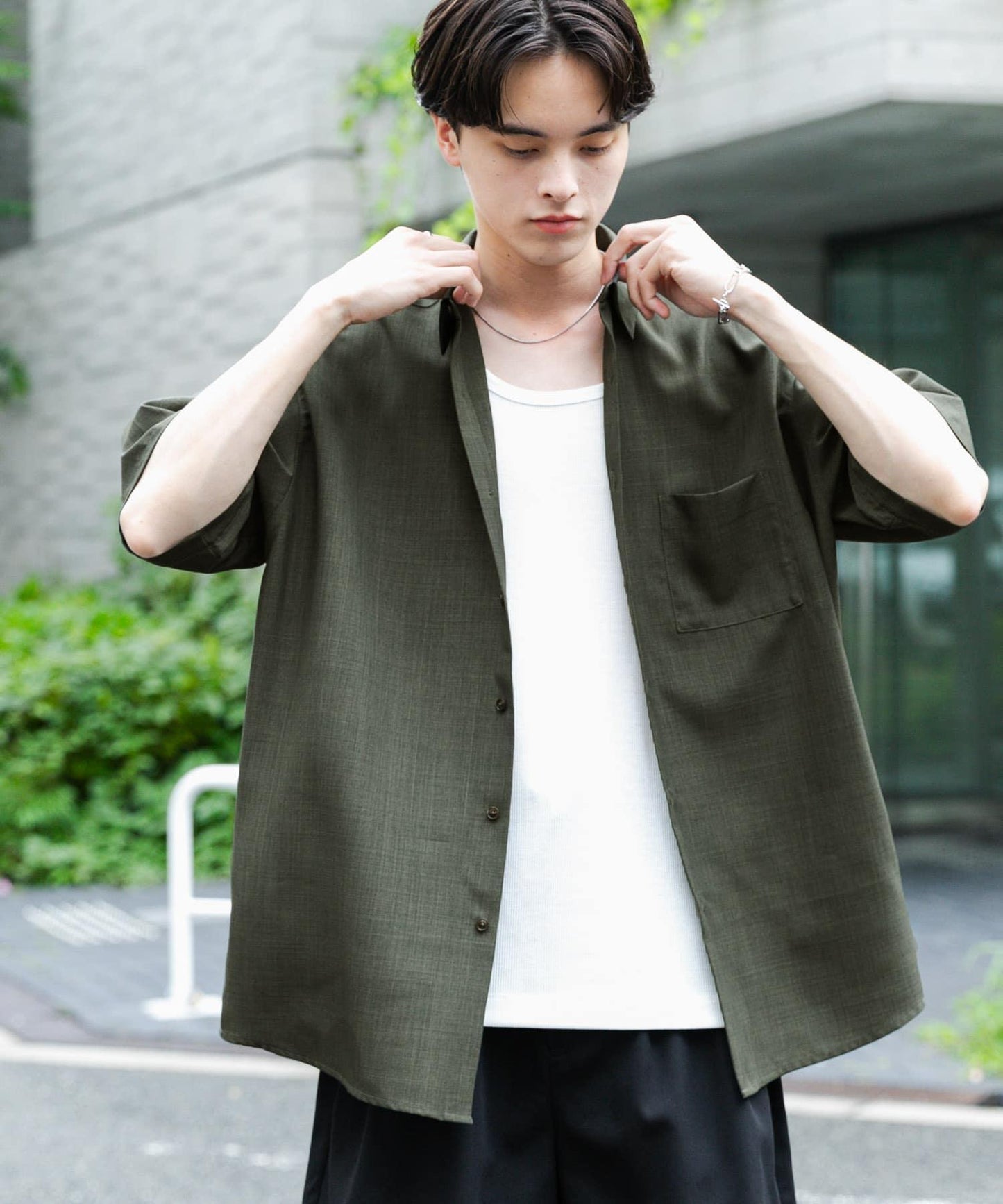 可搭配套裝 速幹 常規領短袖襯衫II