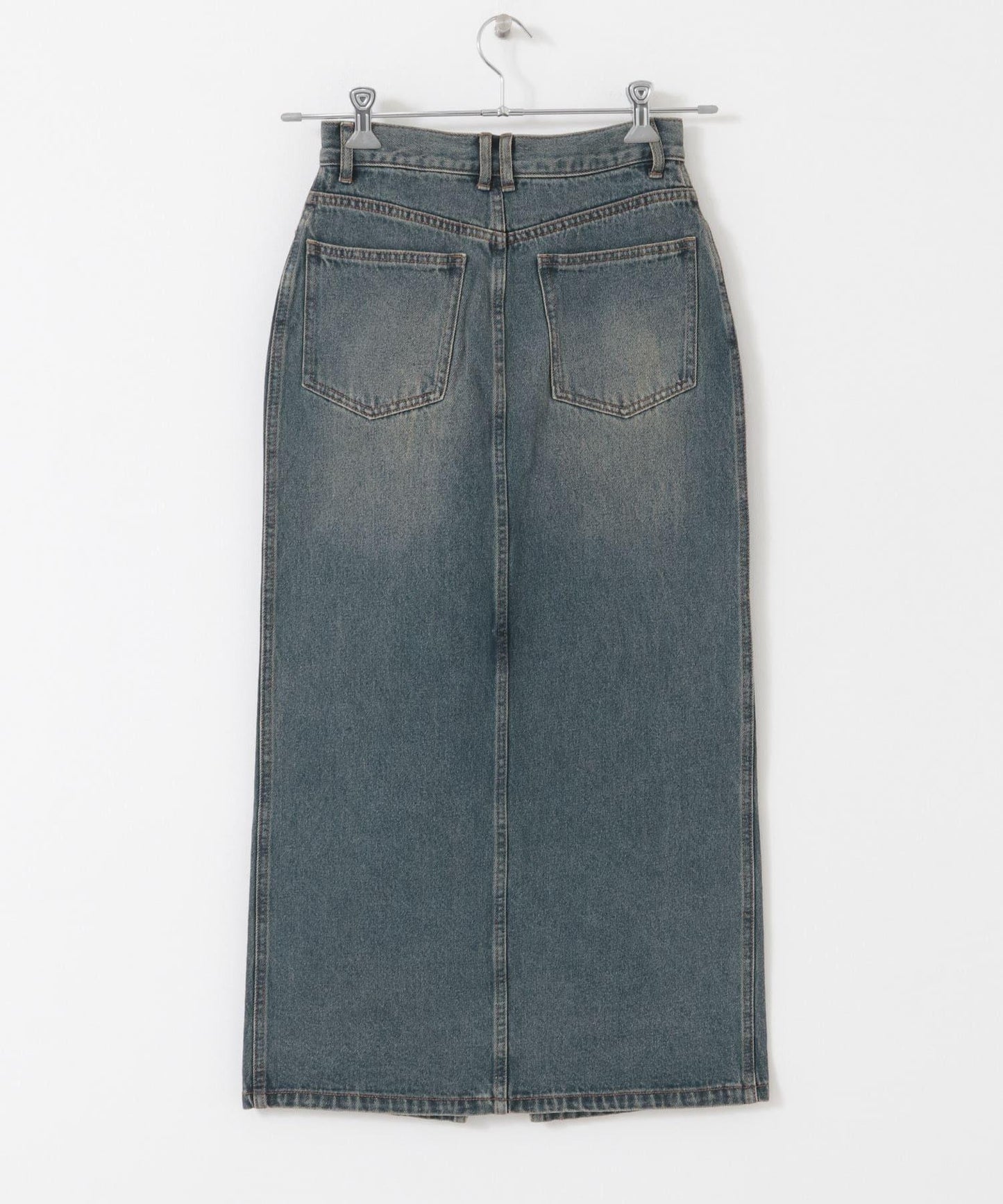 不對稱腰帶牛仔半身裙