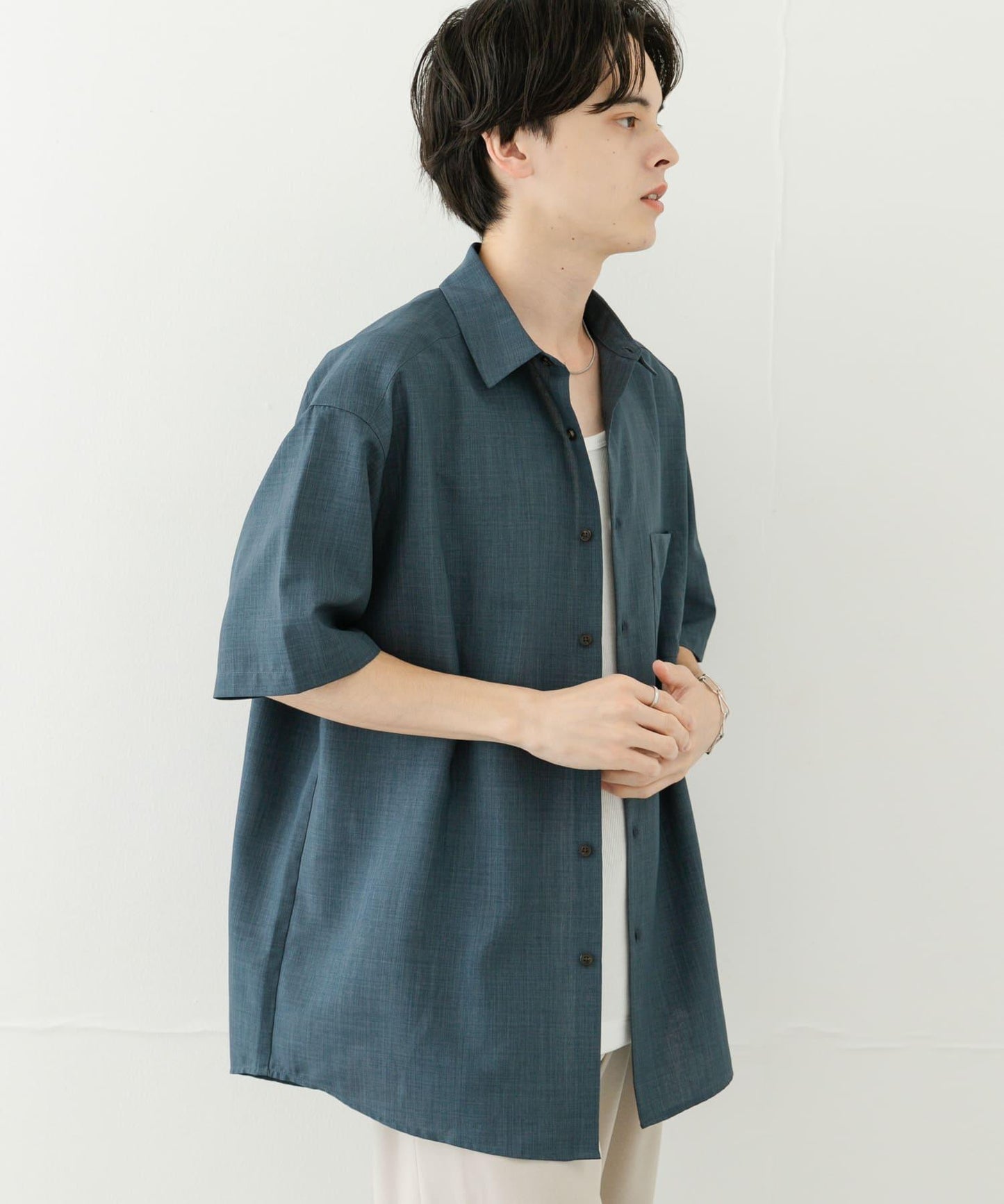 可搭配套裝 速幹 常規領短袖襯衫II