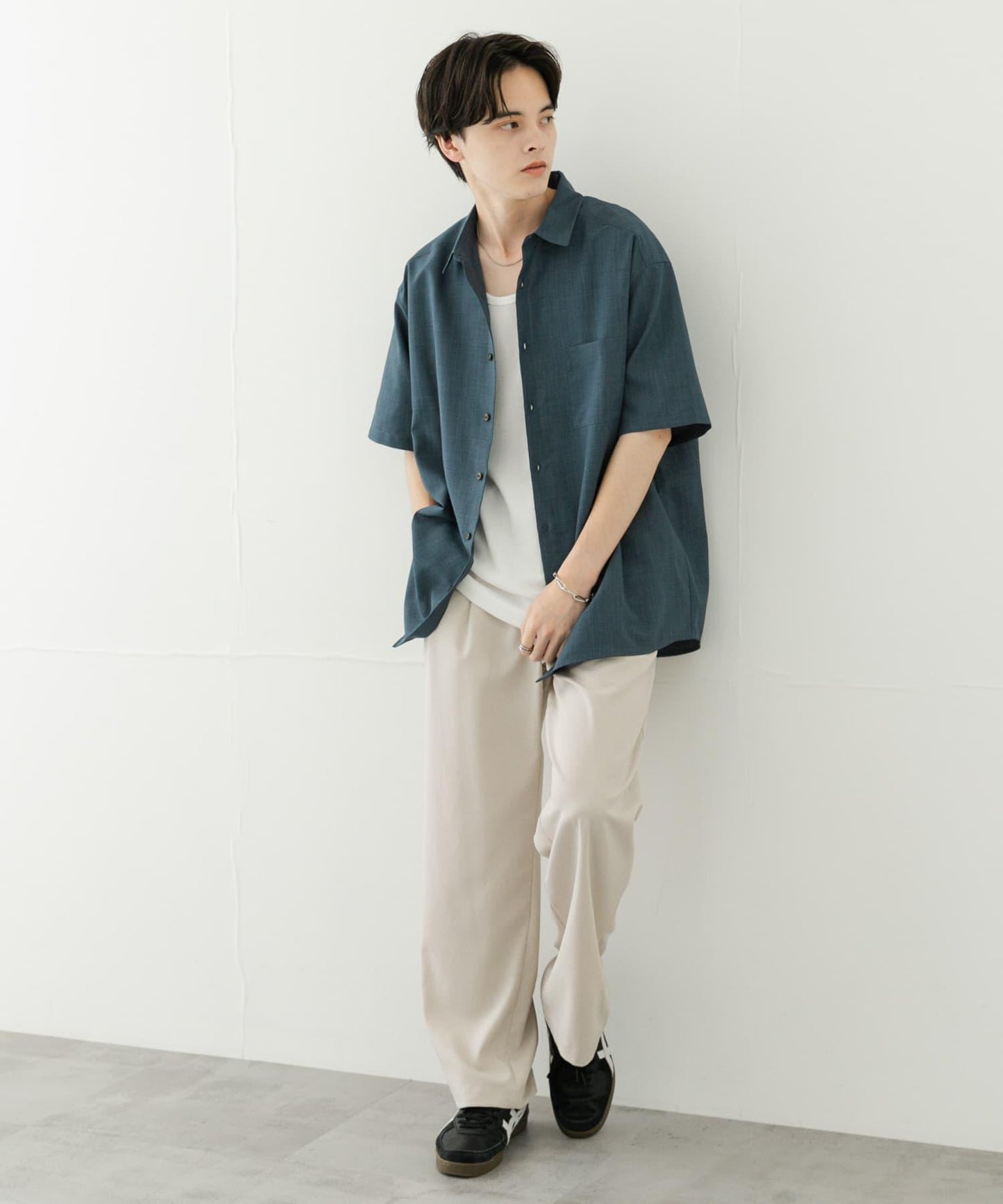 可搭配套裝 速幹 常規領短袖襯衫II