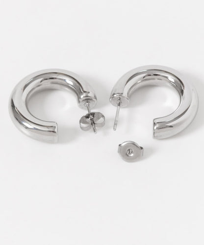不鏽鋼寬圈耳環