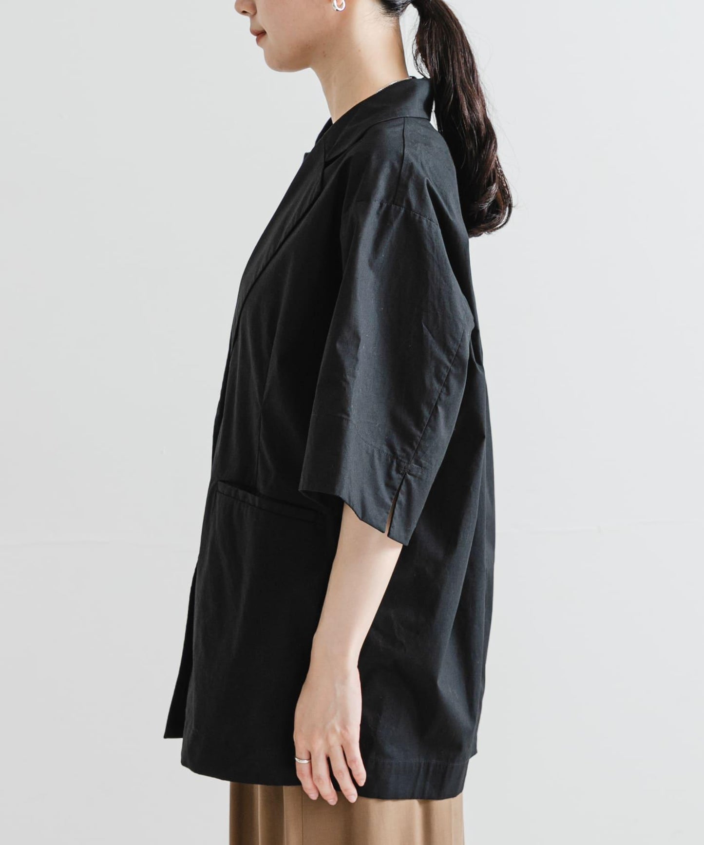 棉質五分袖夾克