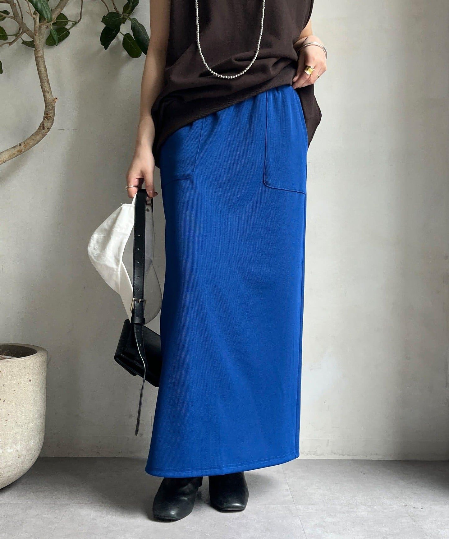 【限定】條紋休閒裙