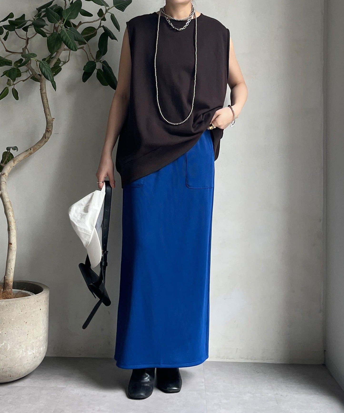 【限定】條紋休閒裙