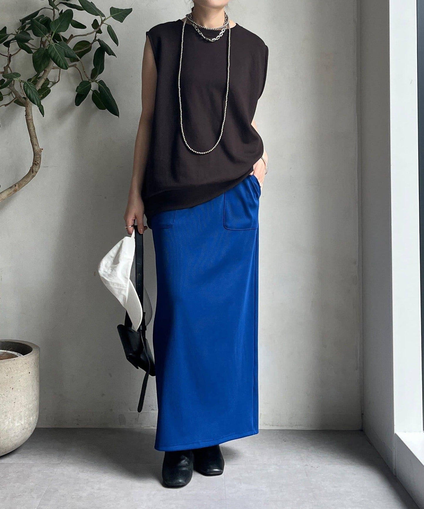 【限定】條紋休閒裙