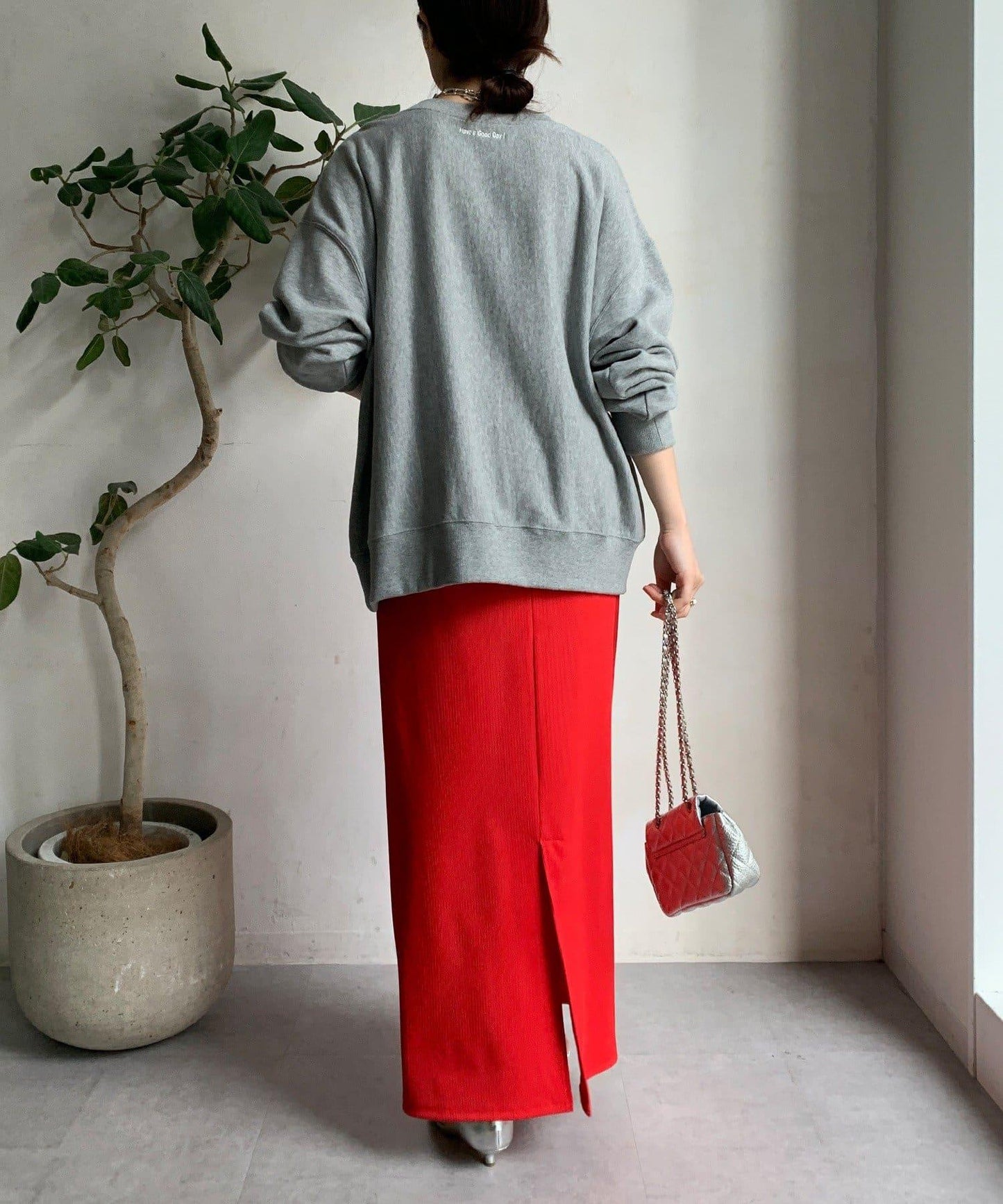 【限定】條紋休閒裙