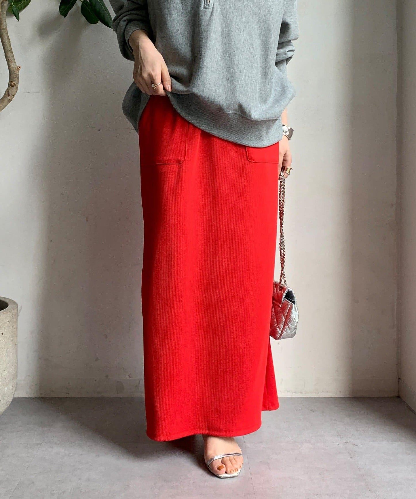 【限定】條紋休閒裙