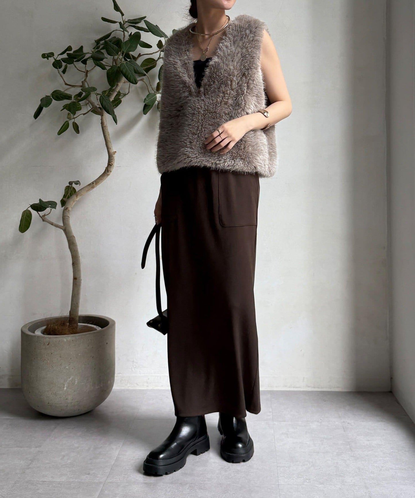 【限定】條紋休閒裙