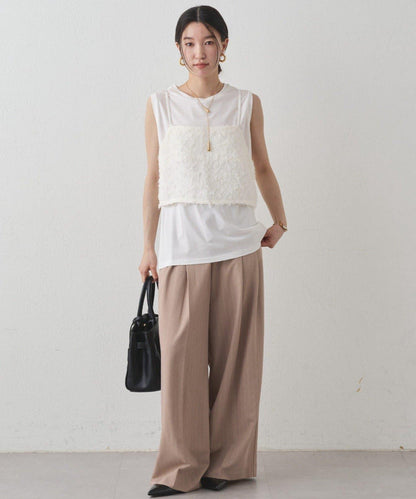 【Loungedress】羽毛吊帶上衣
