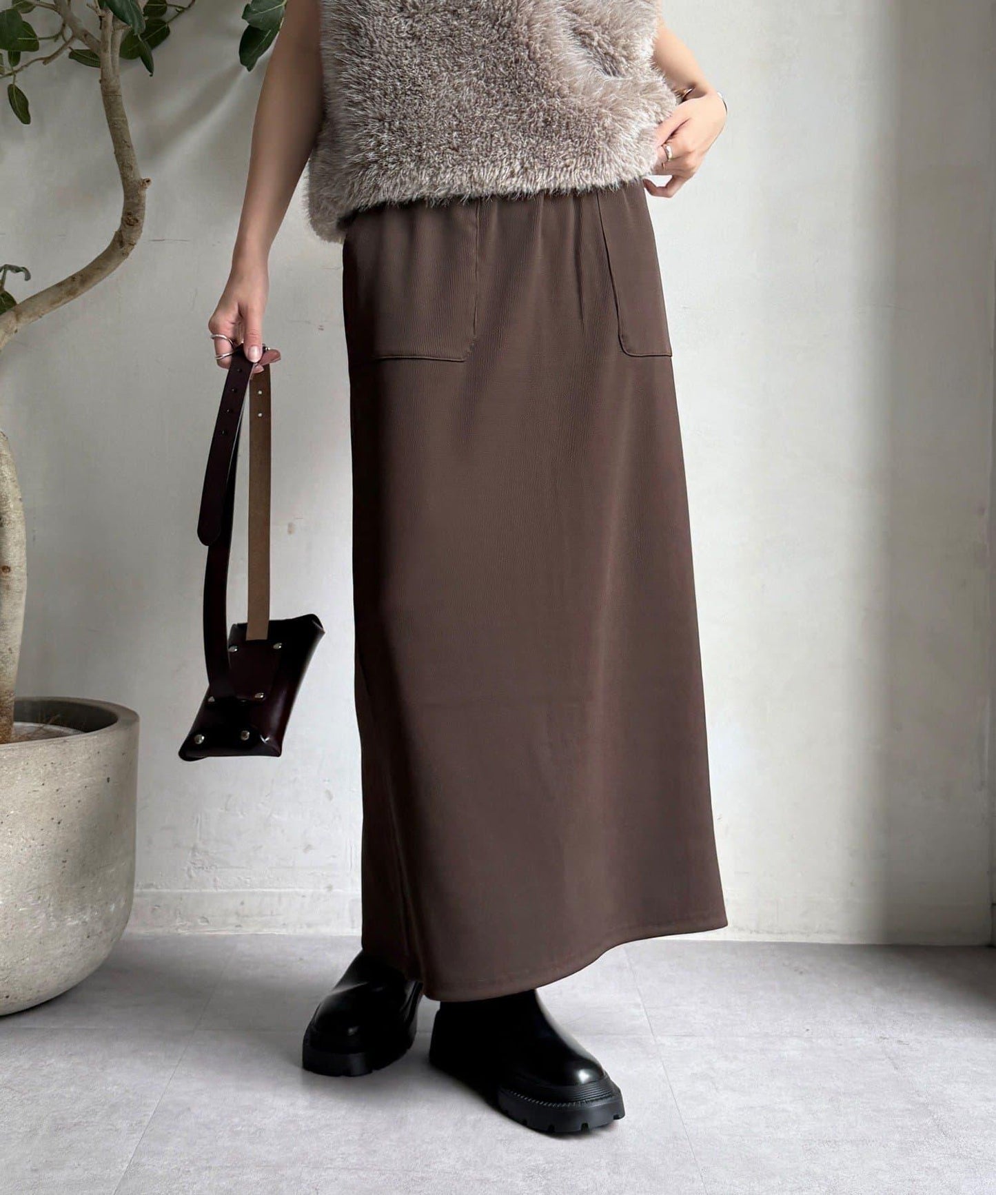 【限定】條紋休閒裙