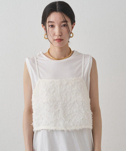 【Loungedress】羽毛吊帶上衣
