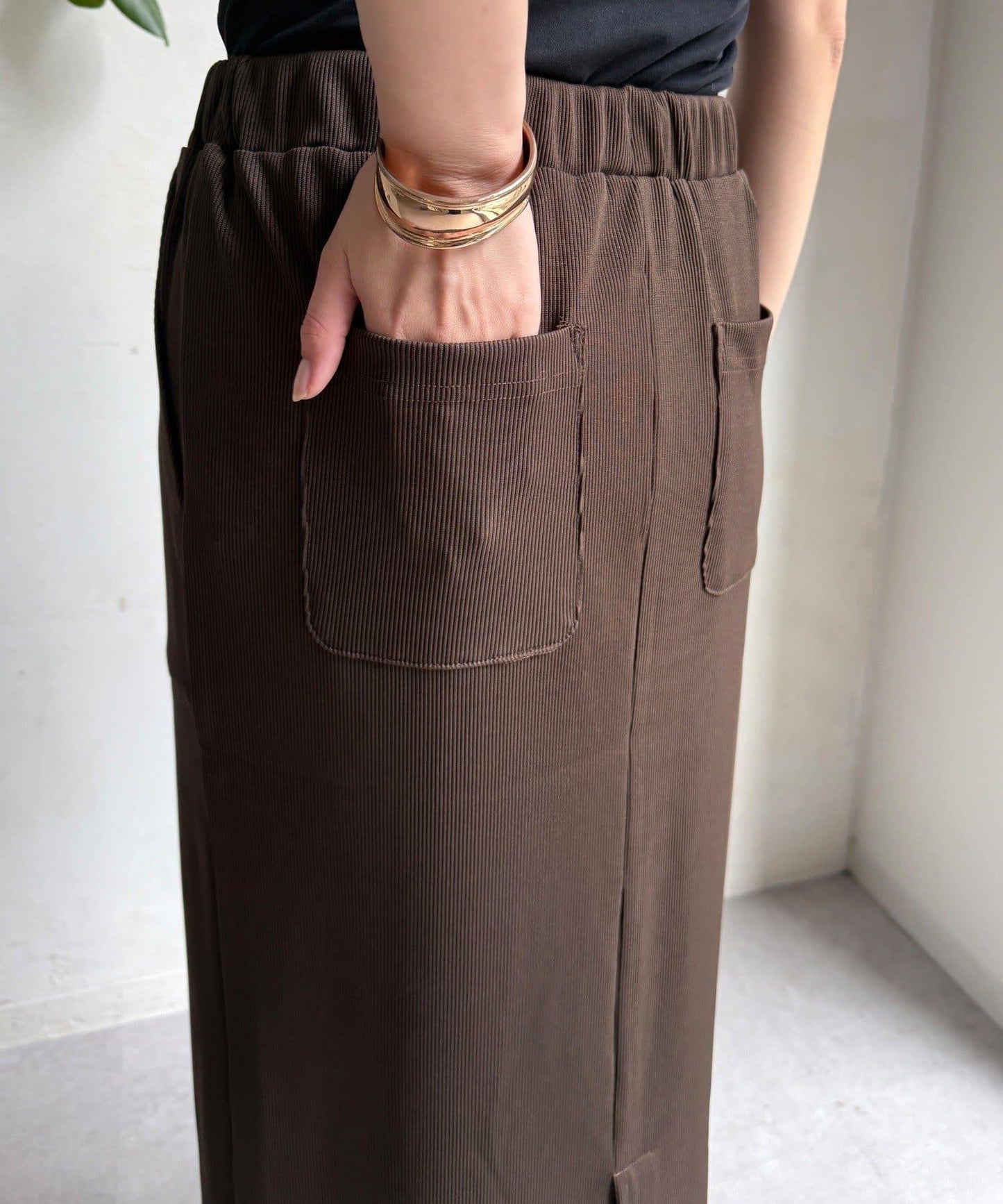 【限定】條紋休閒裙