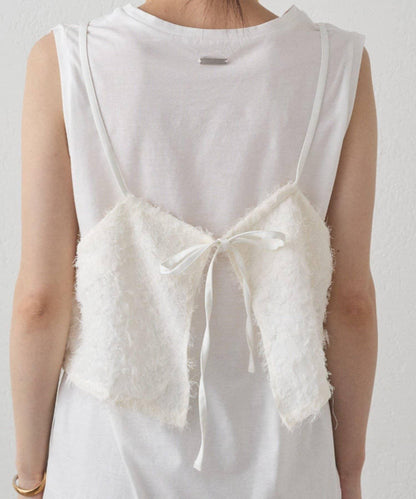 【Loungedress】羽毛吊帶上衣