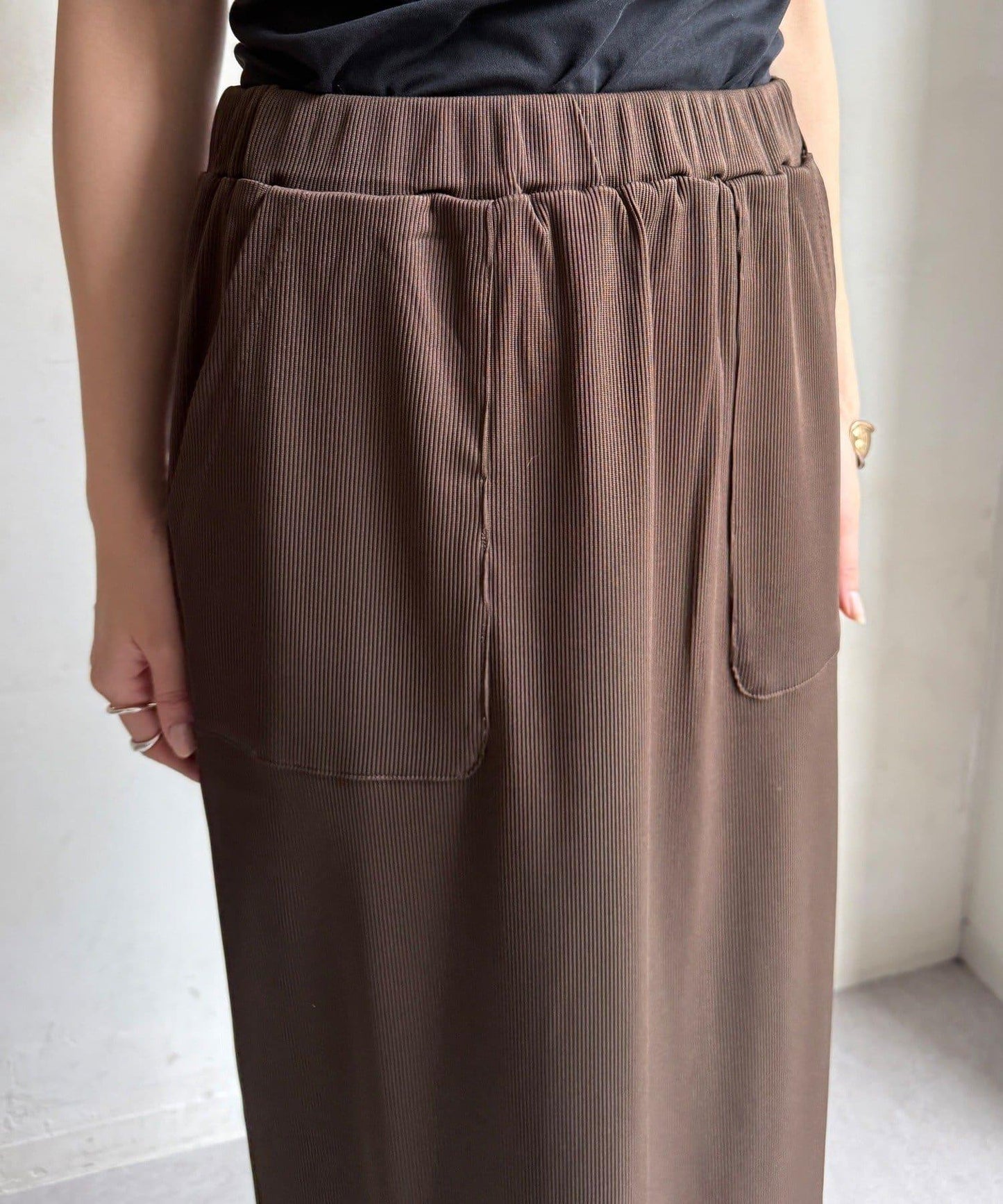 【限定】條紋休閒裙