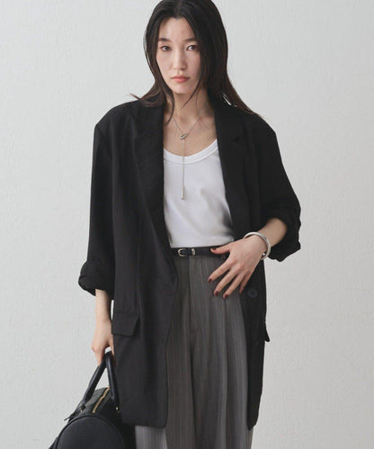 【Loungedress】交叉領寬鬆夾克