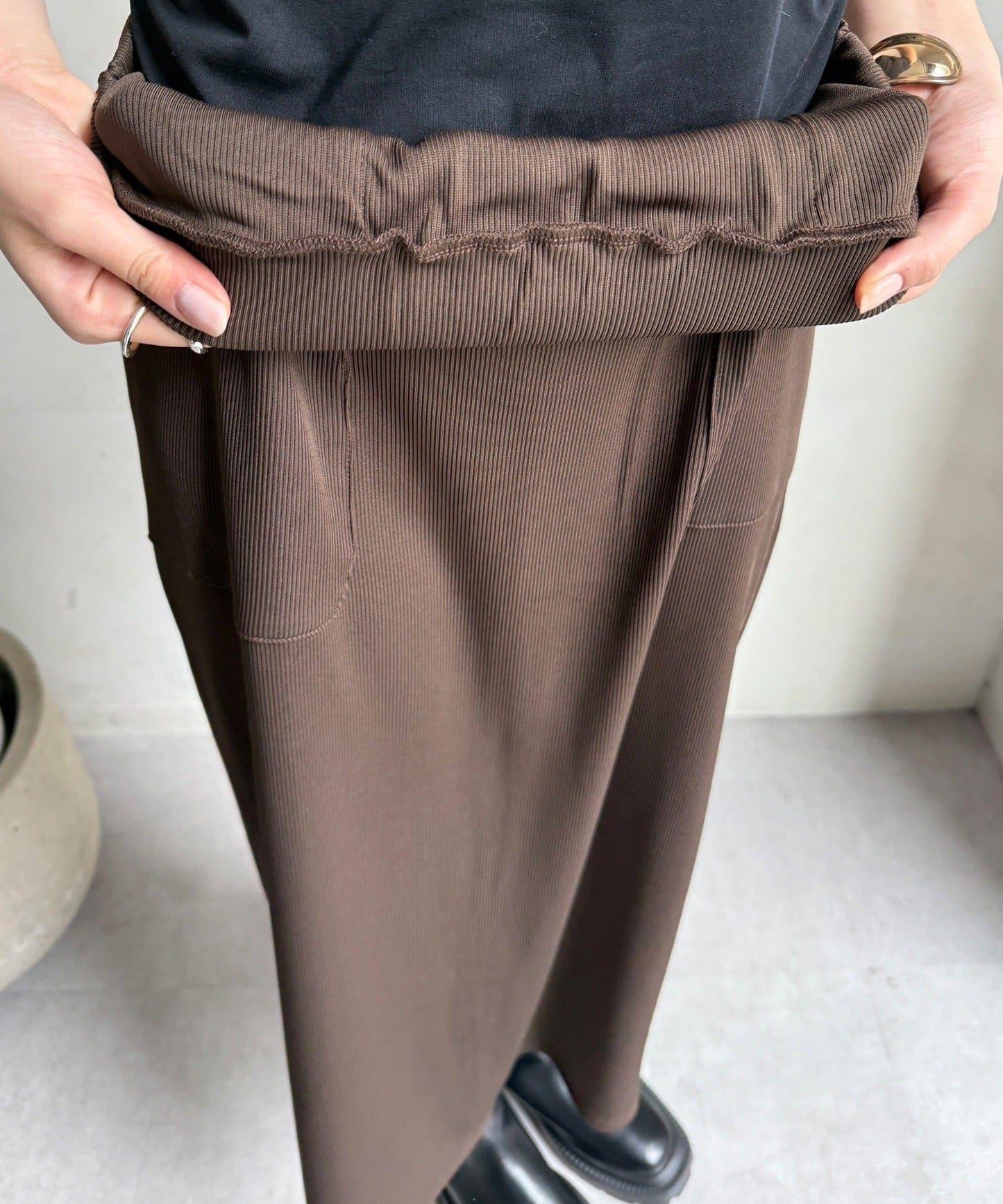 【限定】條紋休閒裙