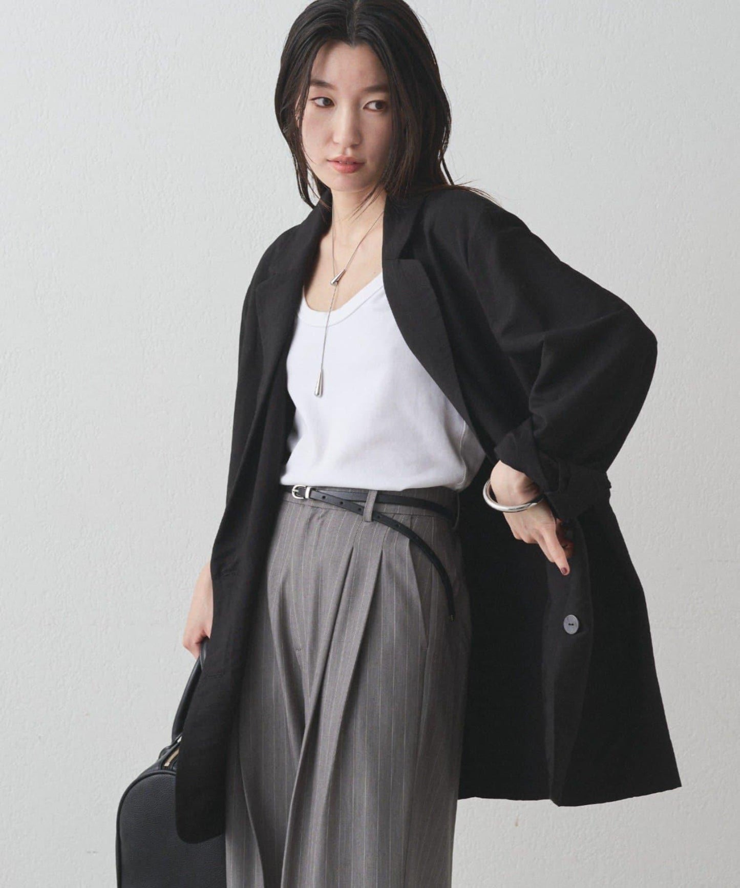 【Loungedress】交叉領寬鬆夾克