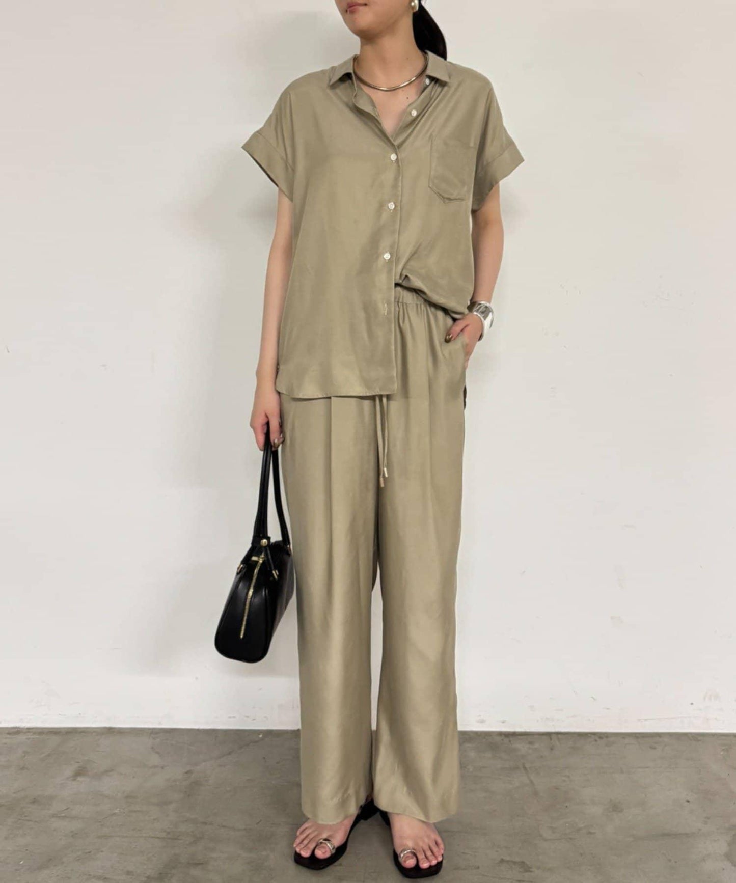 【Loungedress】荷葉邊休閒長褲
