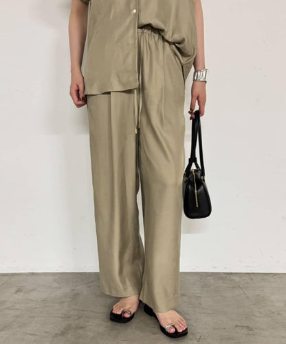 【Loungedress】荷葉邊休閒長褲