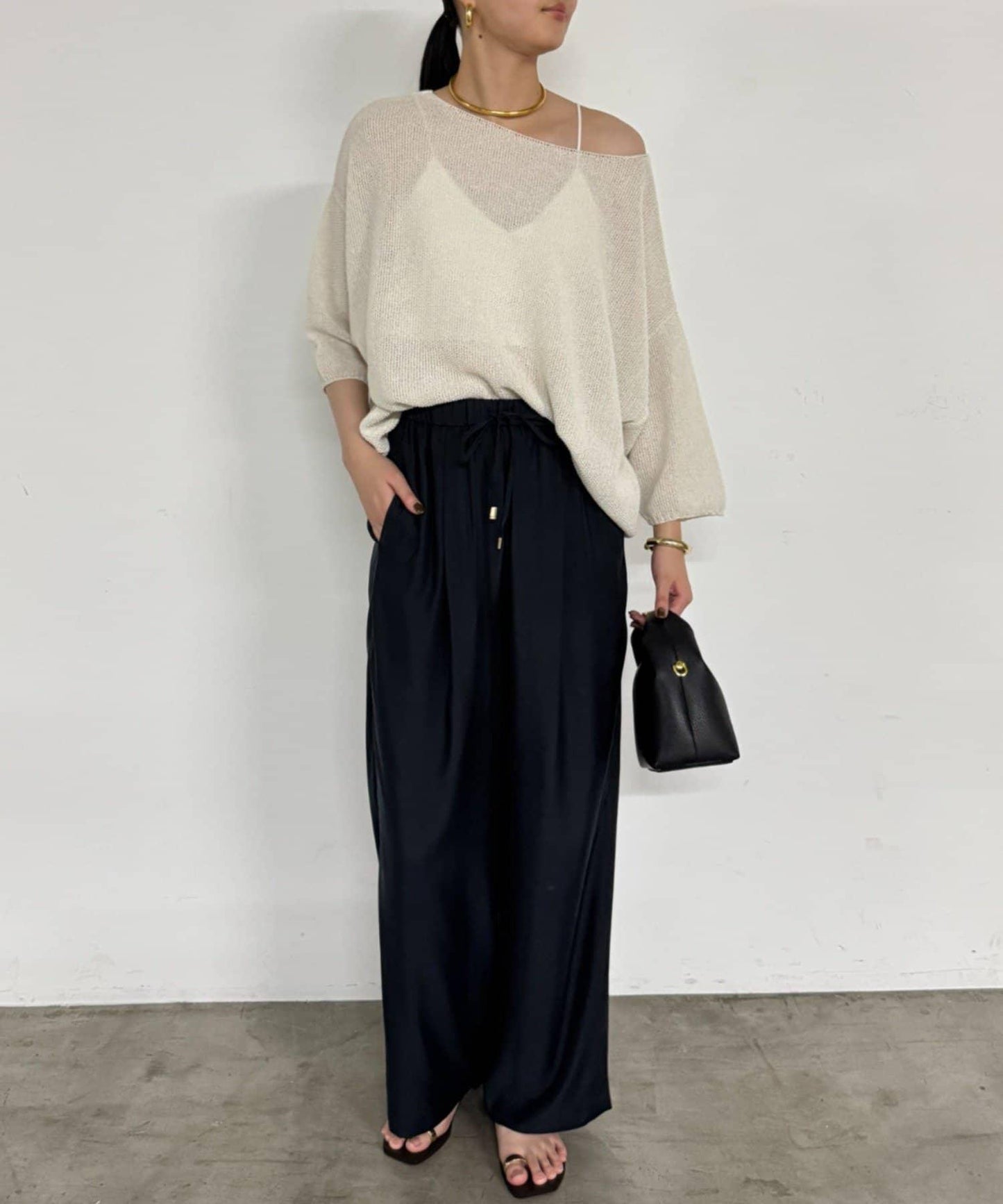 【Loungedress】荷葉邊休閒長褲