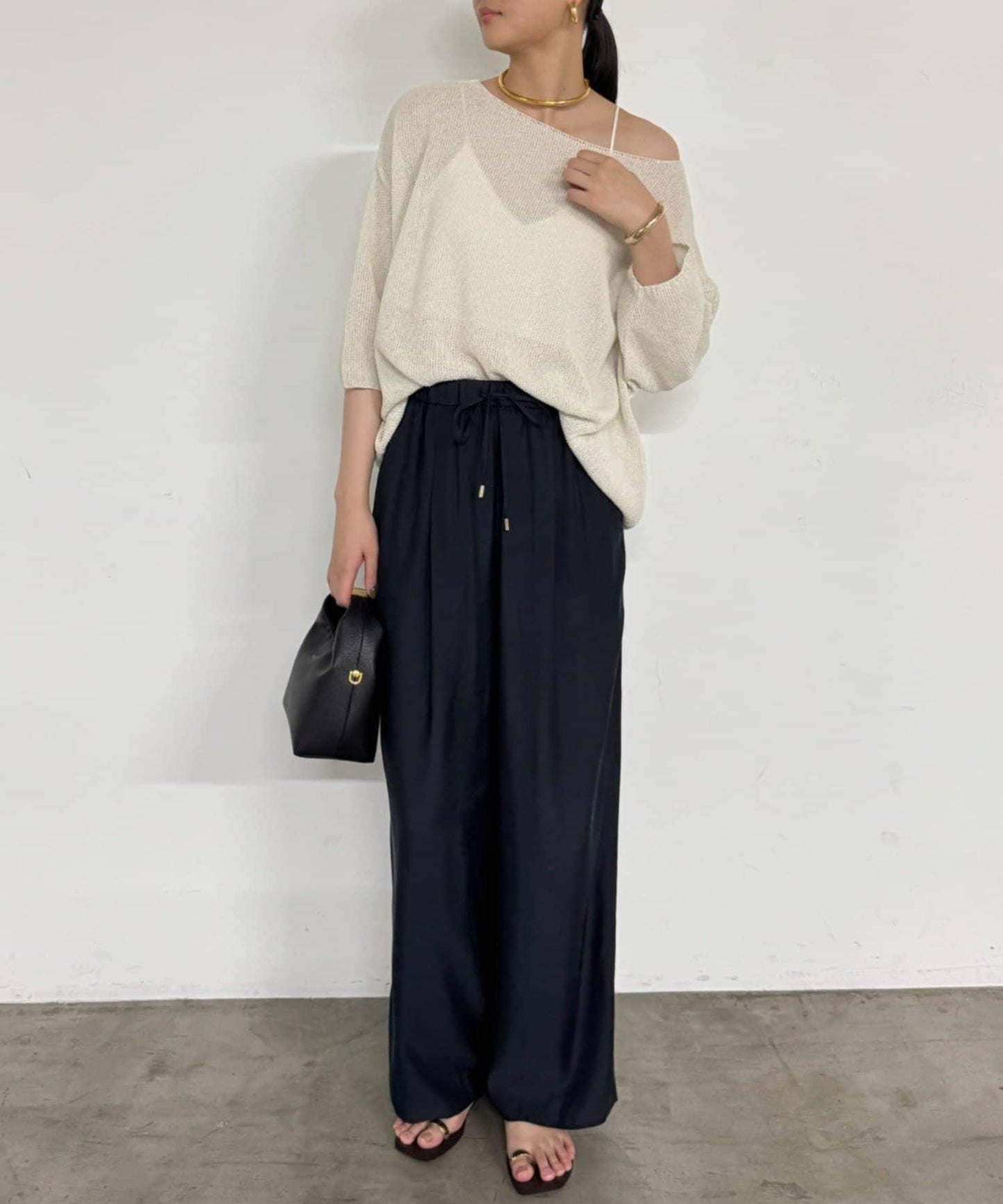 【Loungedress】荷葉邊休閒長褲