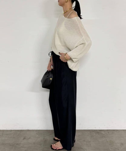 【Loungedress】荷葉邊休閒長褲
