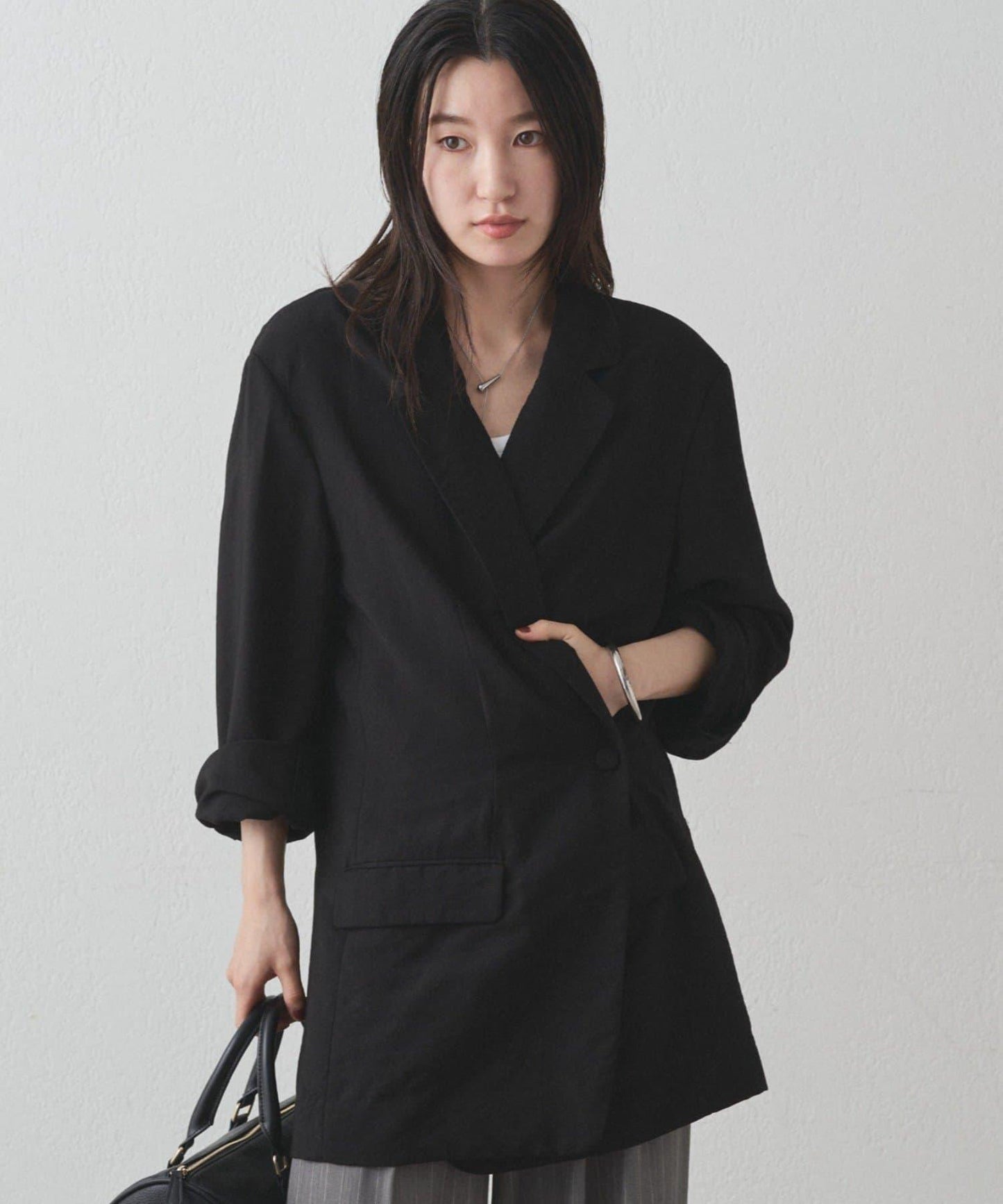 【Loungedress】交叉領寬鬆夾克
