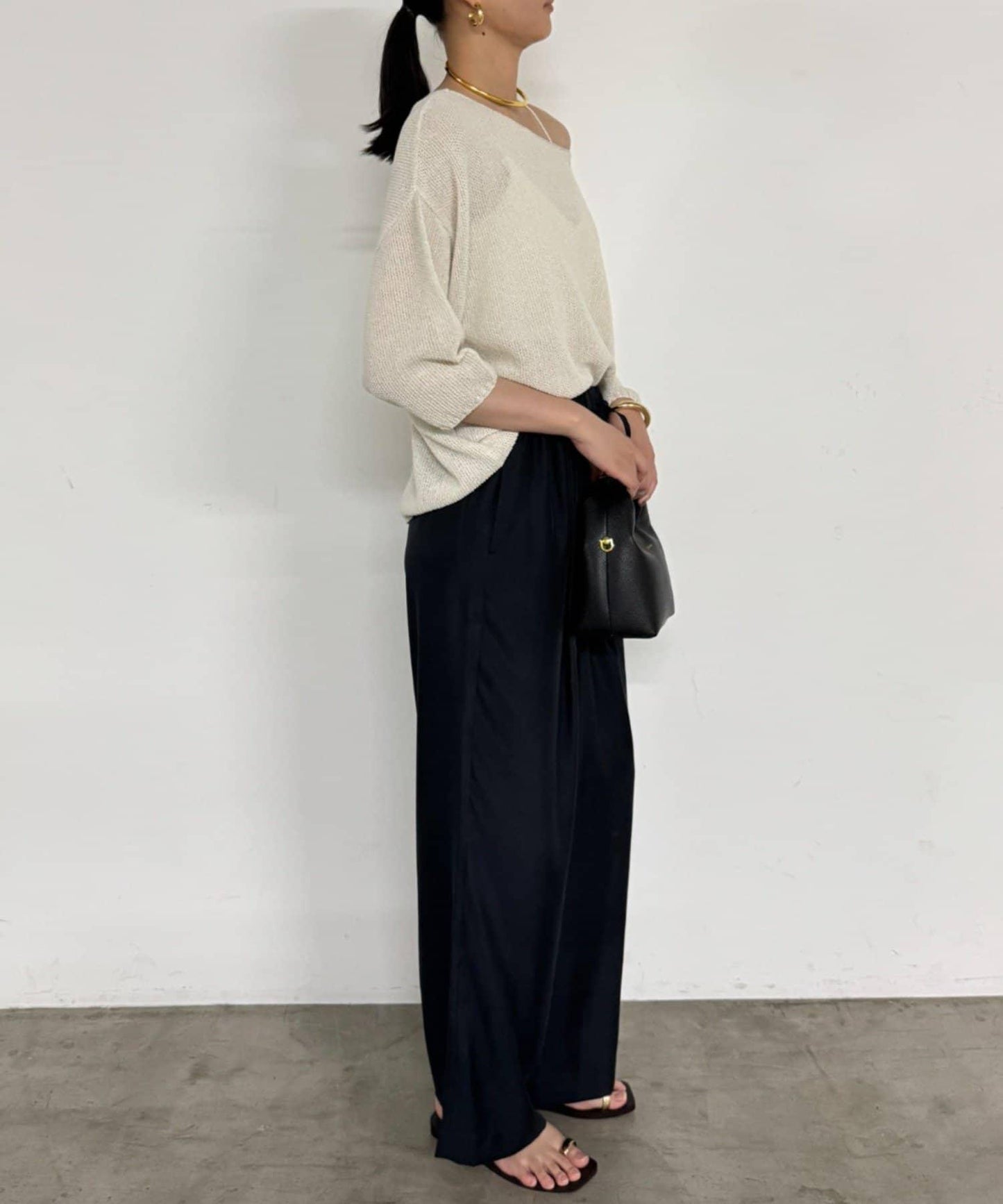 【Loungedress】荷葉邊休閒長褲