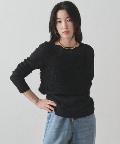 【Loungedress】羽毛吊帶上衣