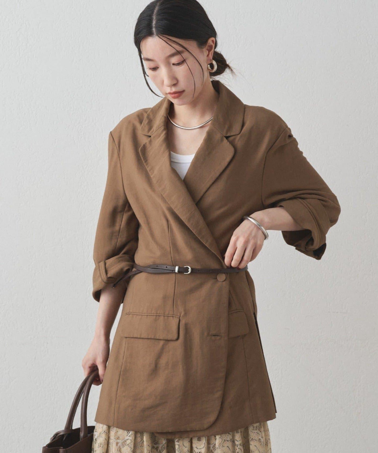 【Loungedress】交叉領寬鬆夾克