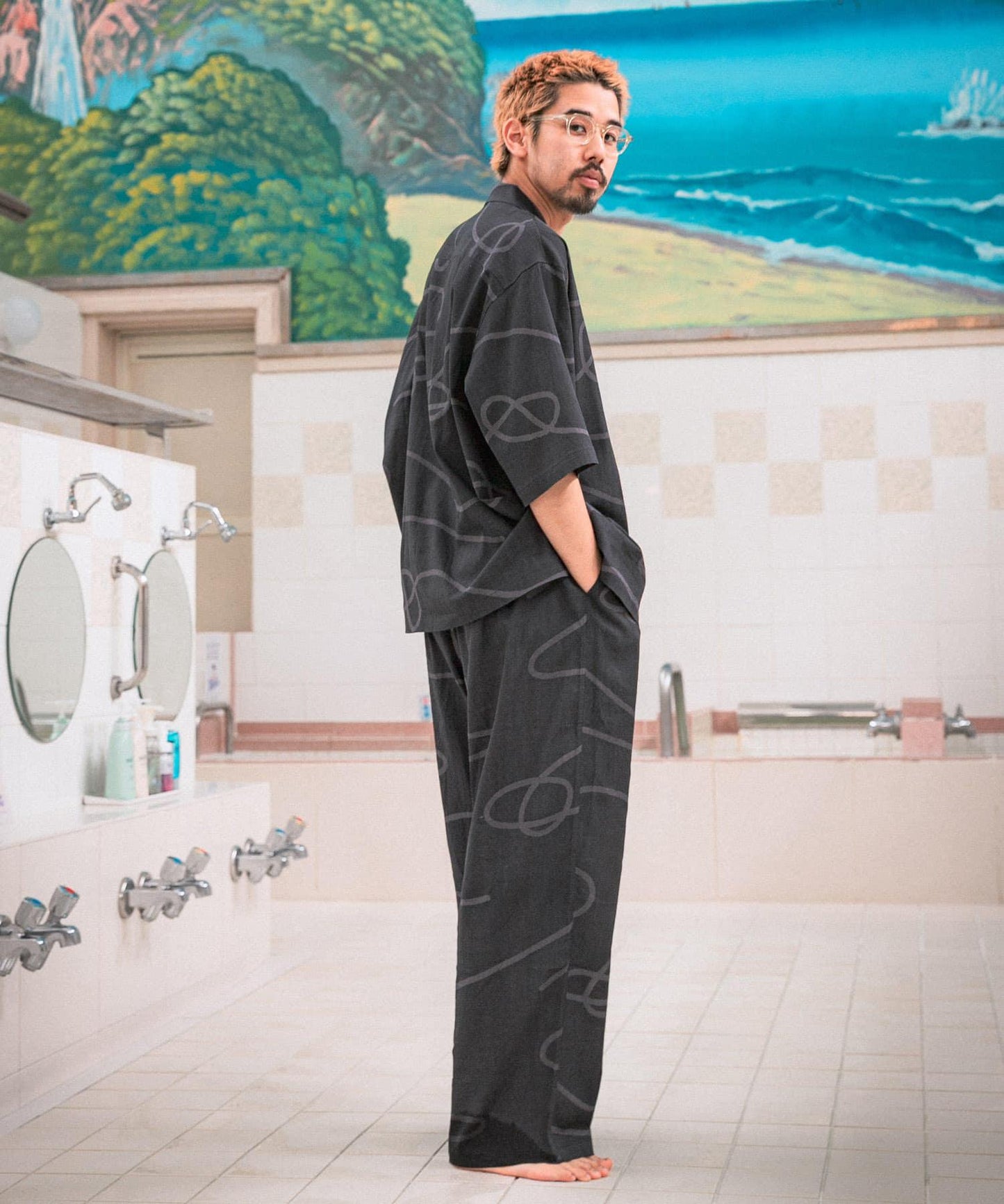 SENTO-GRASHI ゆ字圖案 長褲