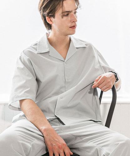 含XL碼 防潑水 SOLOTEX彈力短袖襯衫