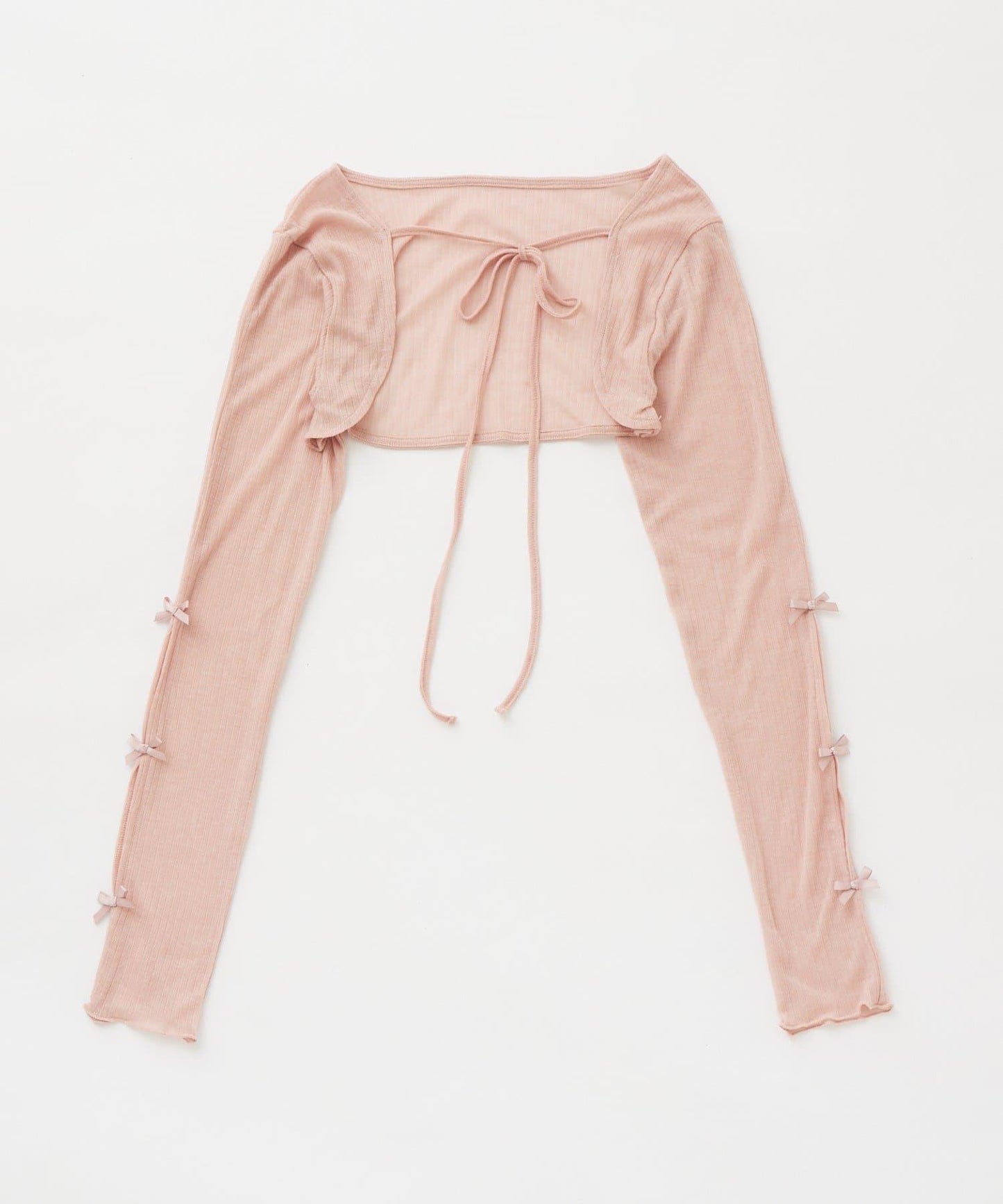 mline 短款蝴蝶結設計 針織開衫