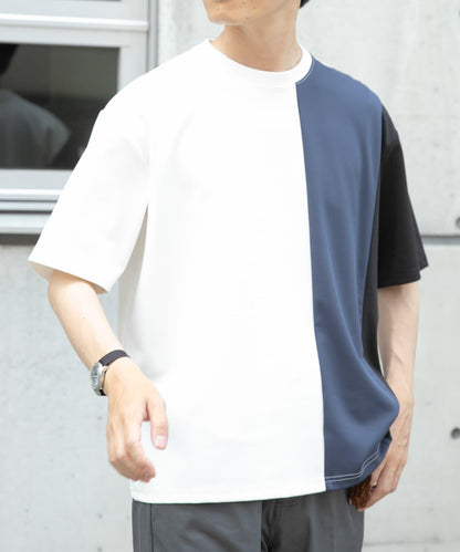 拼接設計短袖上衣