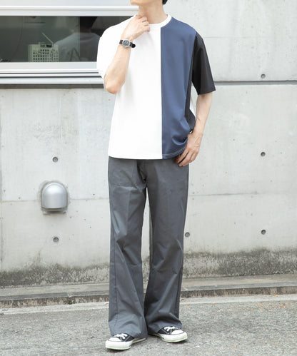 拼接設計短袖上衣